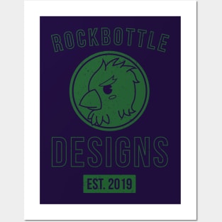 RockBottle Designs Logo (Green) Posters and Art